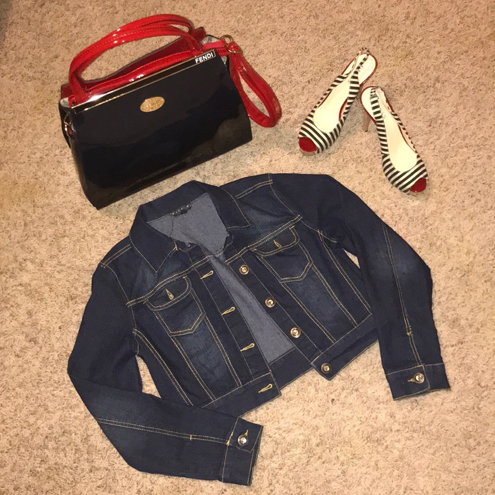 Baccini Cropped Jean Jacket